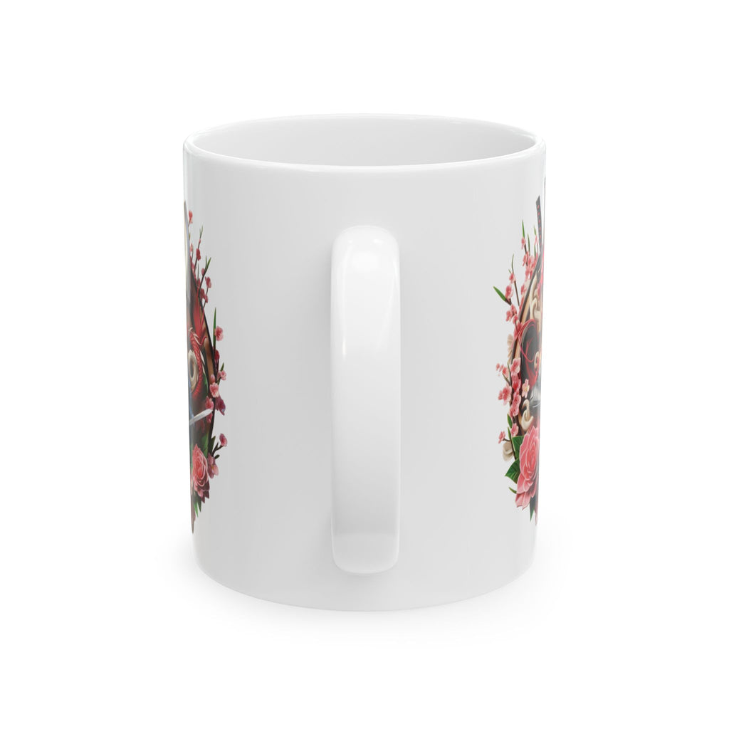 3D Japan Sakura Ninja Cup Flag Knight Samurai Dragon Art Flower Unique Gift Mug