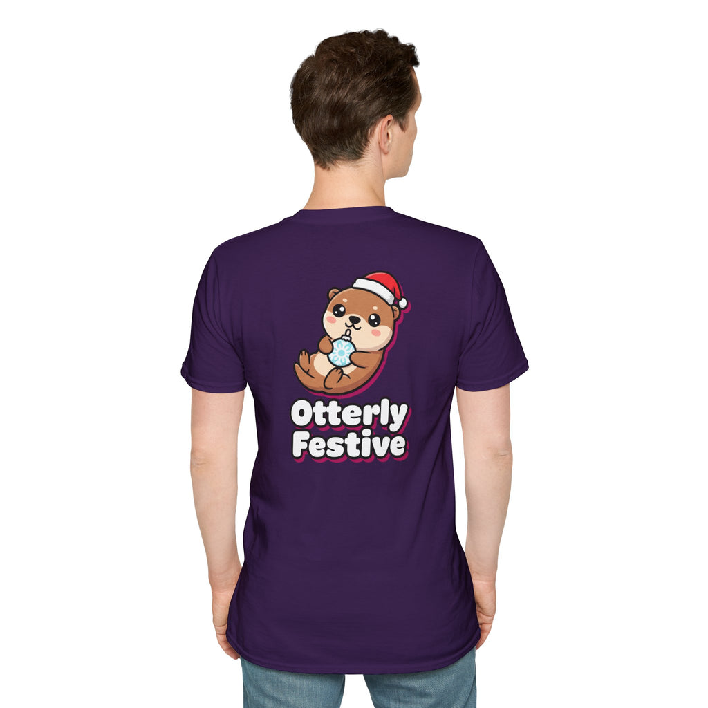 Cute Christmas Shirt Otterly Festive Funny Animal Unisex Softstyle Tee Christmas Gift