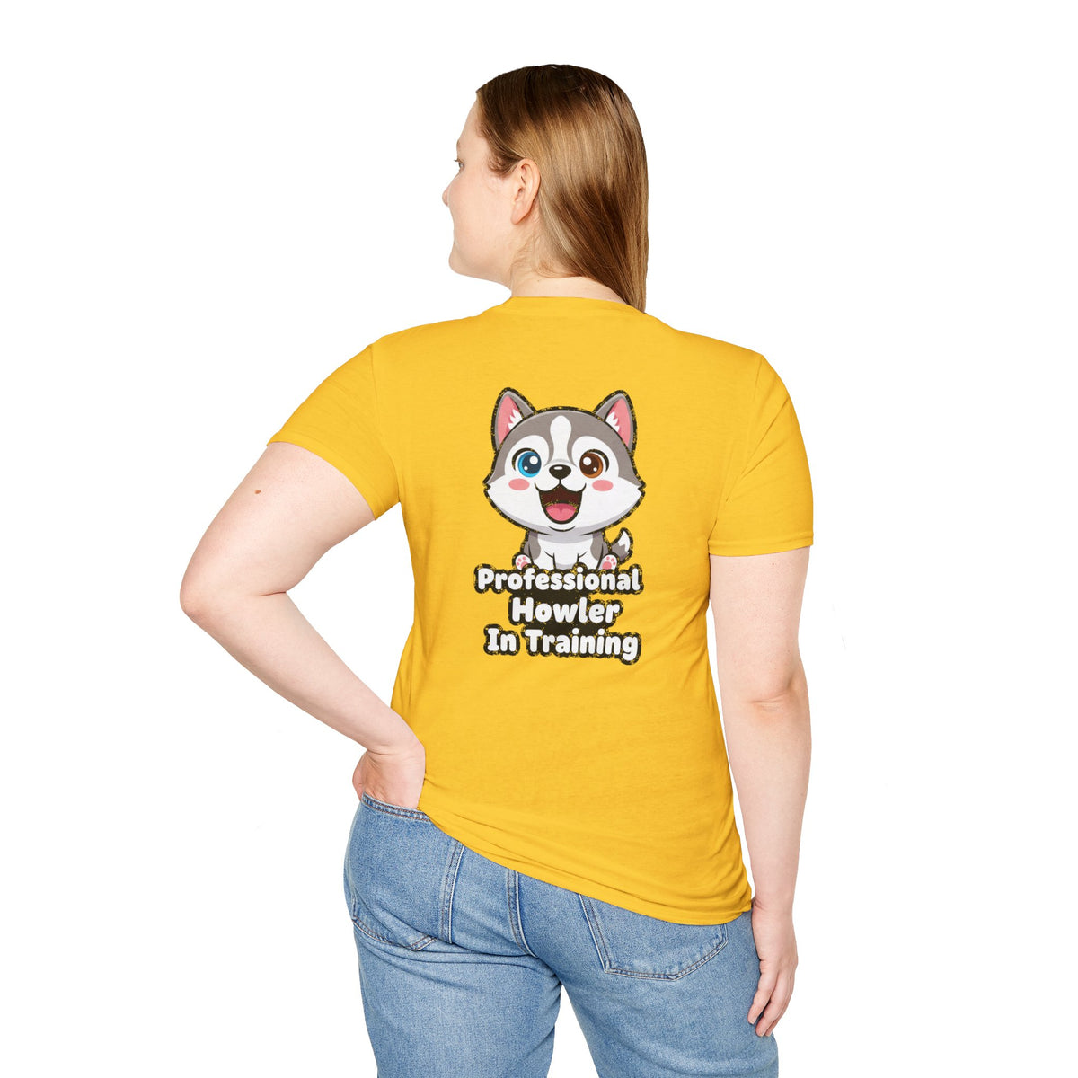 Cute Husky Shirt Professional Howler In Training Funny Dog Lover Unisex Softstyle Tee Gift