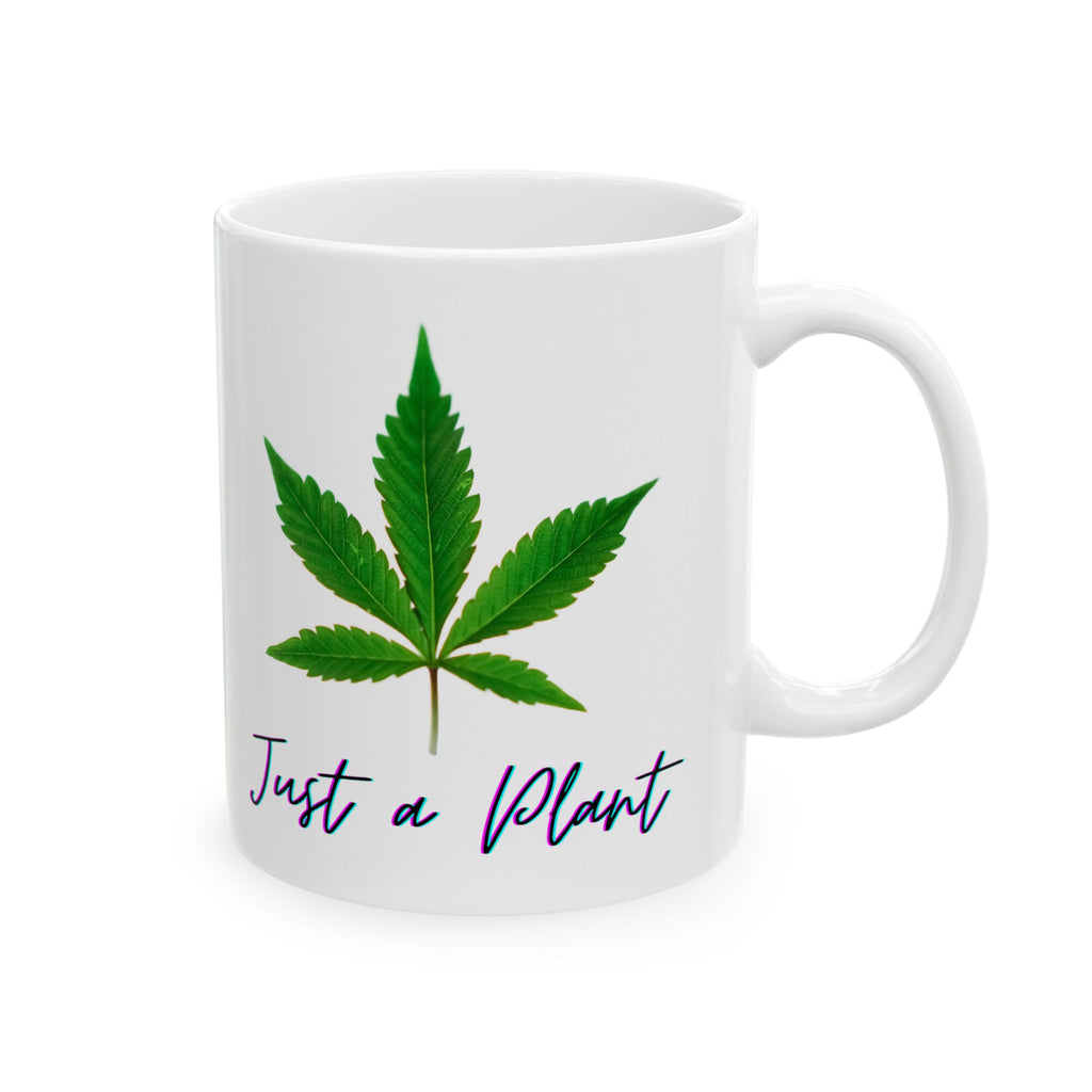 Ceramic Marijuana Leaf Mug 11oz White 0.33l Coffee Birthday Gift 11oz