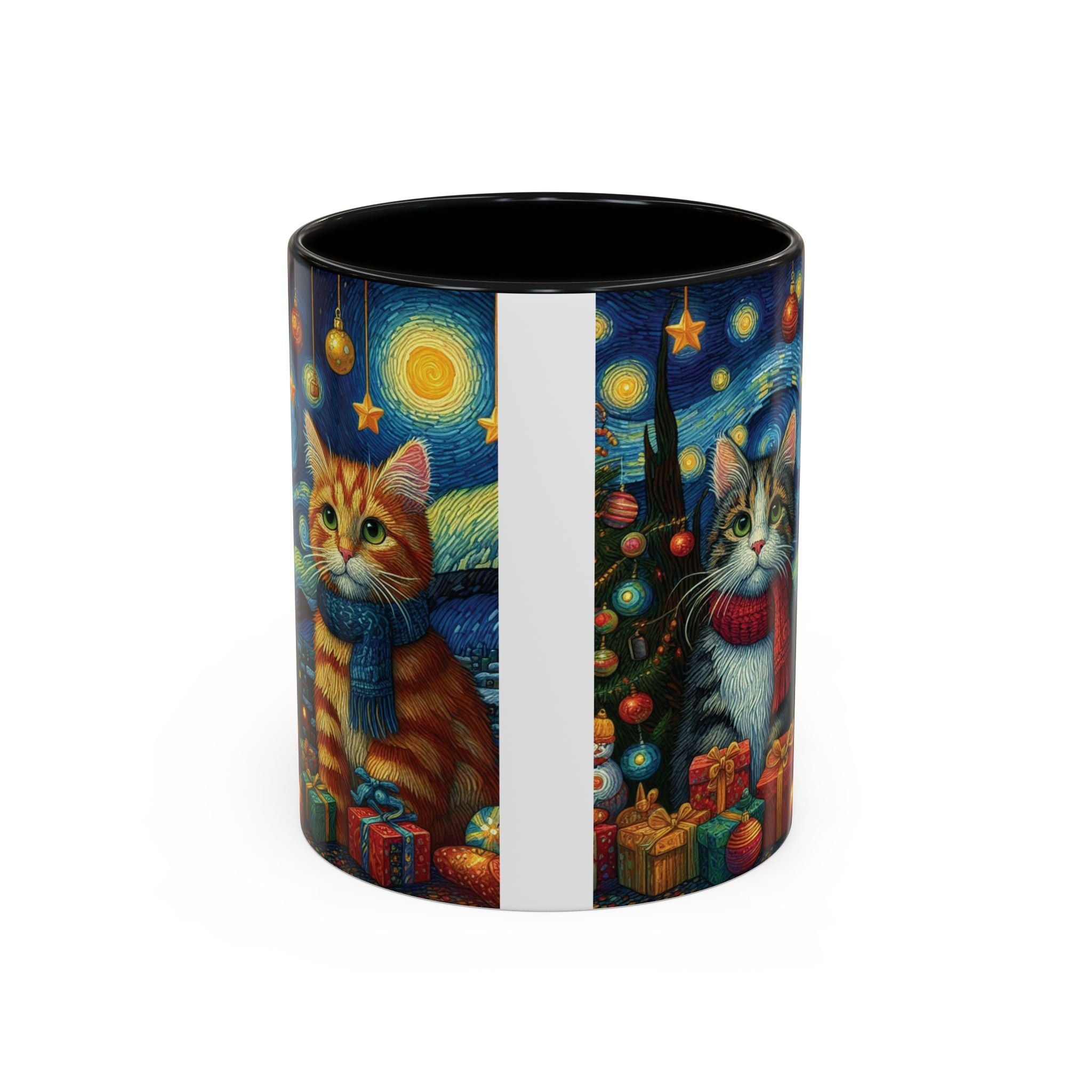 Christmas Mug Cats Mug Mom Van Gogh Art Funny Coffee Tea Ceramic Mug Cup Pink