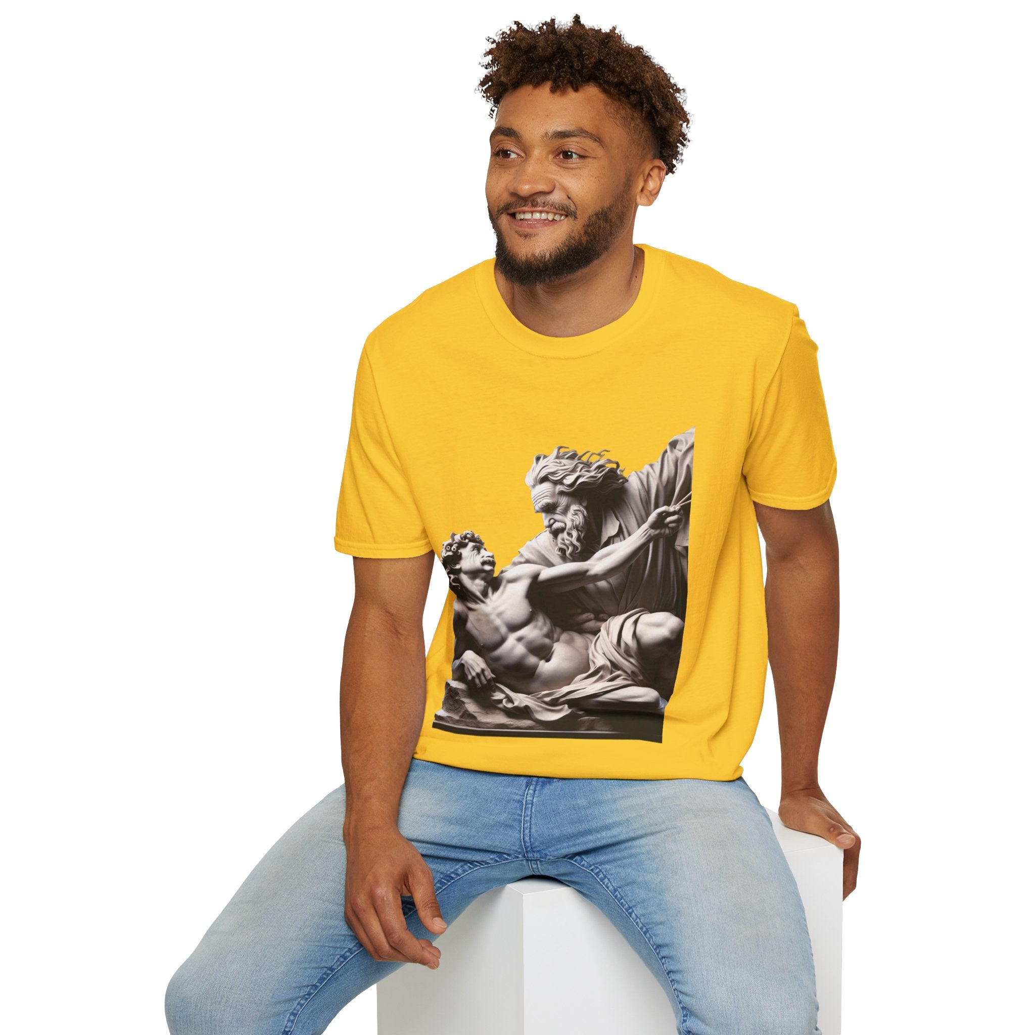 Funny Albert Einstein Unisex Softstyle T-Shirt Unique Gift Cotton T-shirt Art