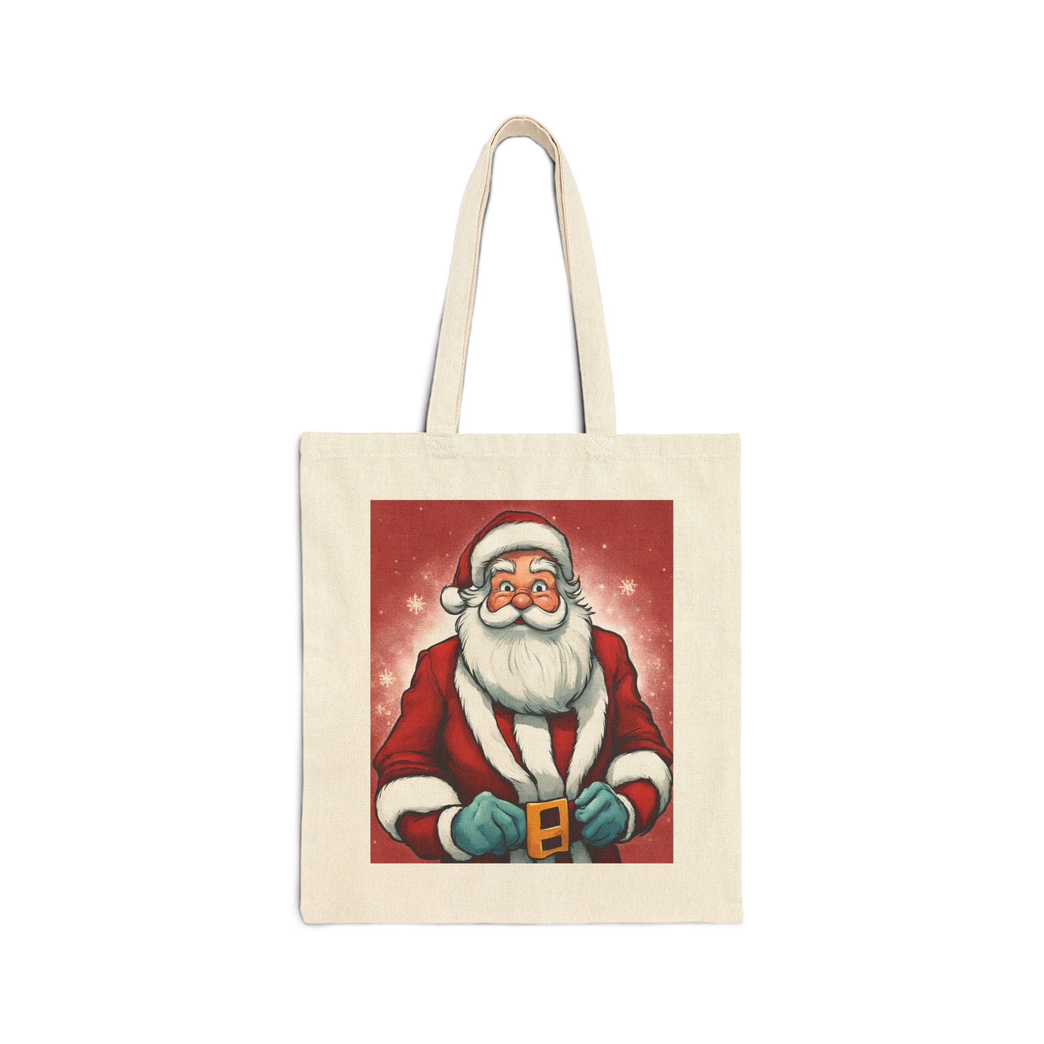 Christmas Tote Bag Cotton Canvas Bag Gift Unique Cute Lady Shopping Bag Santa Best Gift for New Year