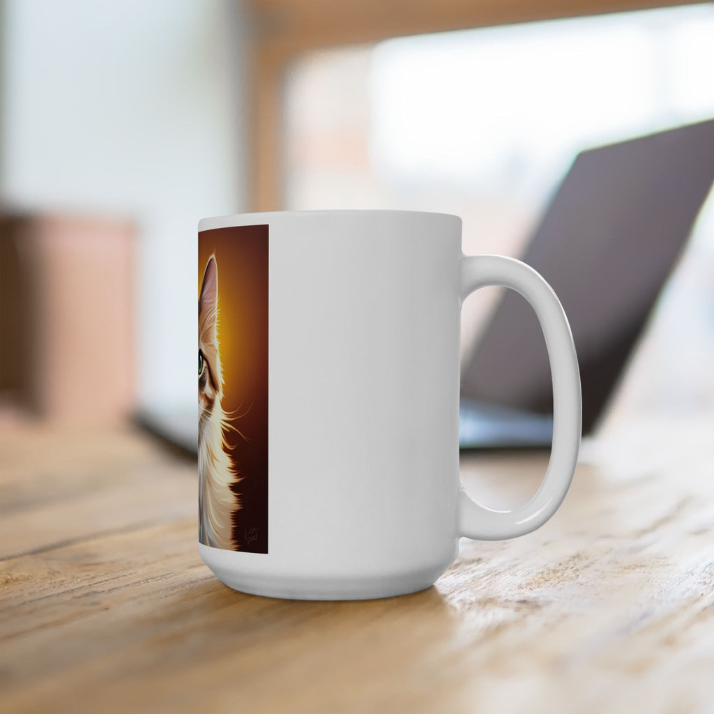 Cat Funny Pet Best White Ceramic Coffee Tea Mug Gift Animal Lover Friend 15oz