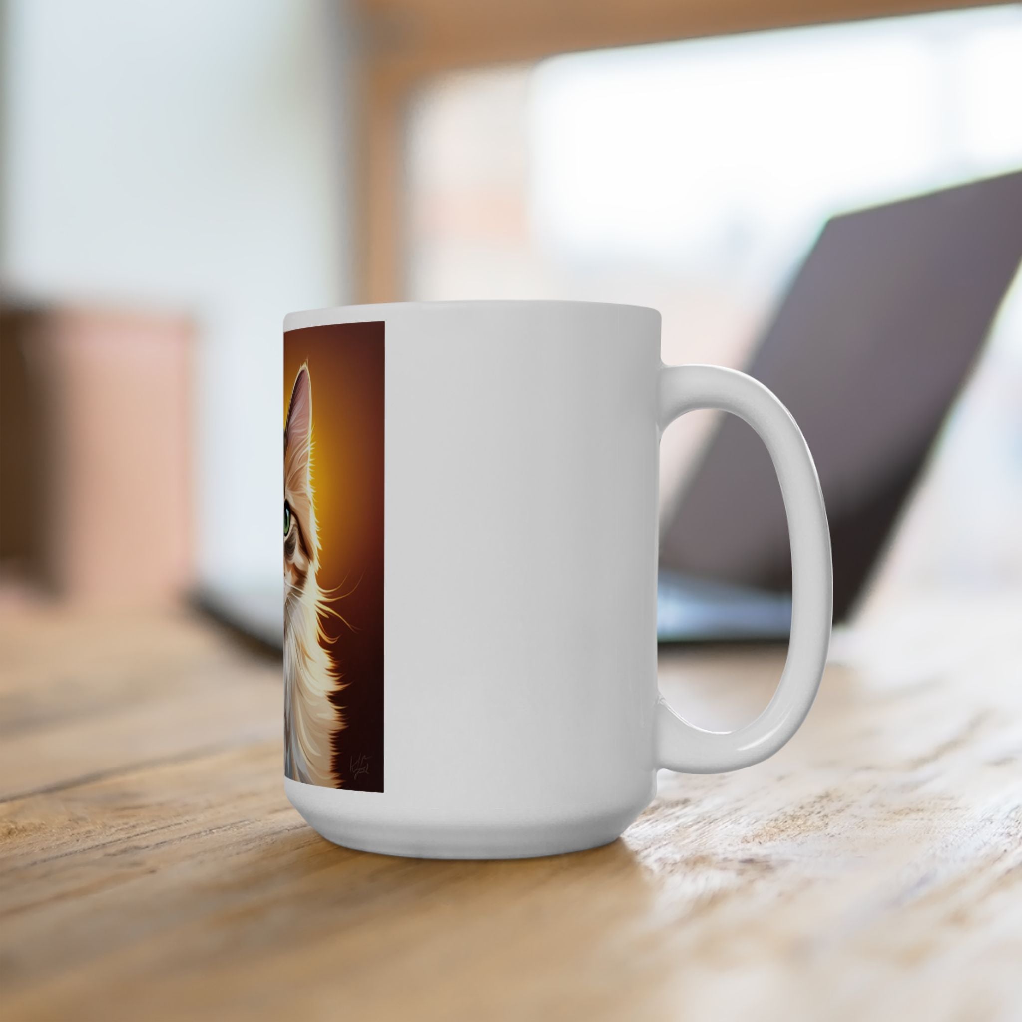 Cat Funny Pet Best White Ceramic Coffee Tea Mug Gift Animal Lover Friend 15oz