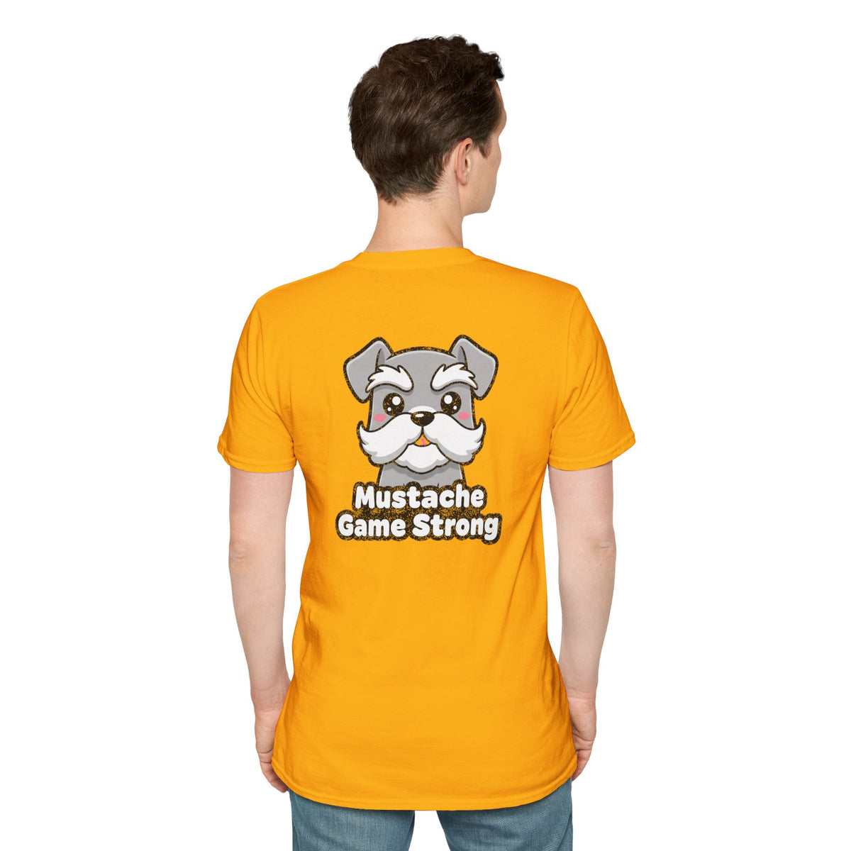 Cute Schnauzer Shirt Mustache Game Strong Funny Dog Lover Unisex Softstyle Tee Gift