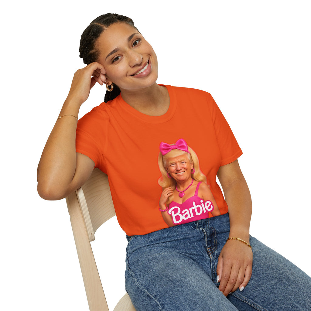 Funny Unique Donald Trump Barbie Unisex T-Shirt Best Gag Gift Cotton Print Soft