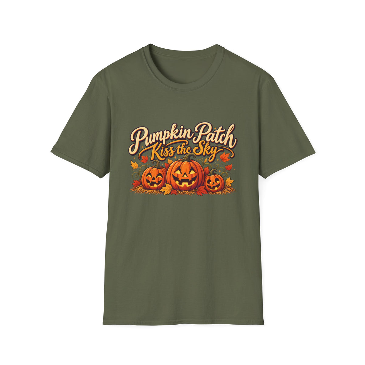 Pumpkin Patch Kiss the Sky Shirt | Cute Fall Jack-O'-Lantern Graphic Tee | Womens Halloween T-Shirt