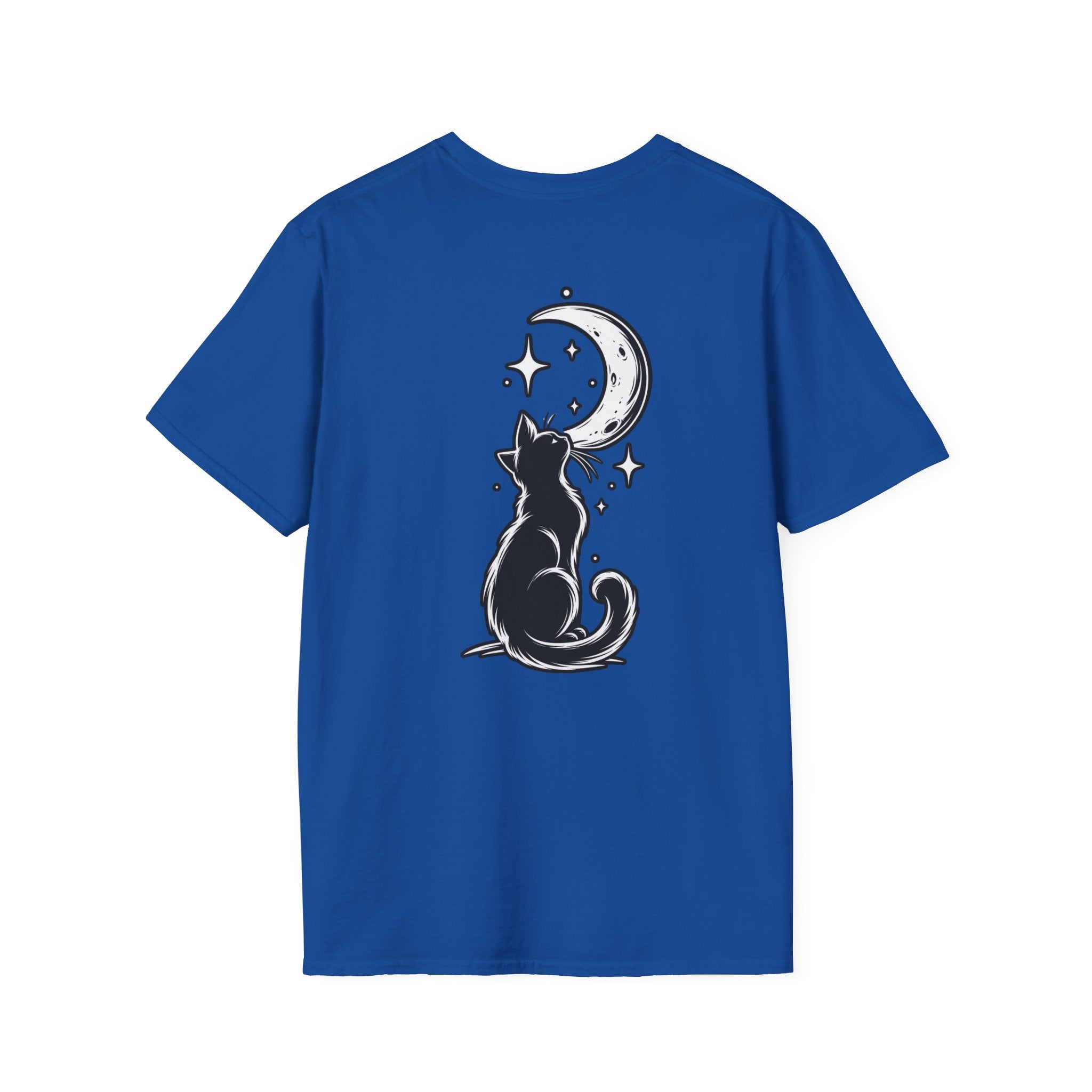 Black Cat Shirt Moon Silhouette Minimalist Funny Cat Lover Graphic Tee Unique Gift Black Cat T shirt