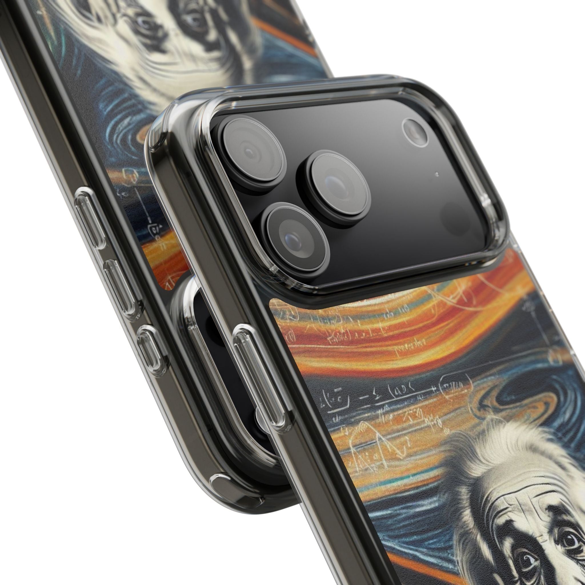 Funny Einstein Clear Phone Cases Edvard Munch Scream Unique iPhone Samsung Cases
