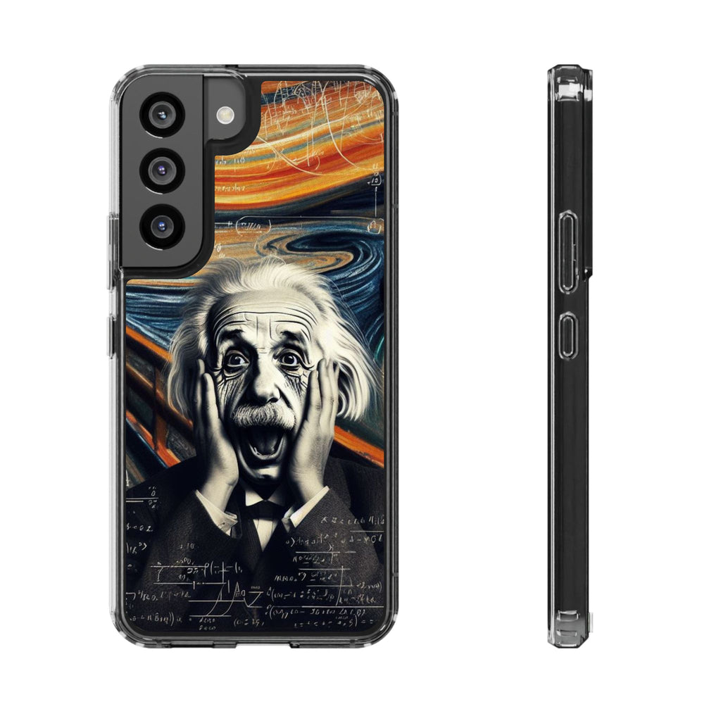 Funny Einstein Clear Phone Cases Edvard Munch Scream Unique iPhone Samsung Cases