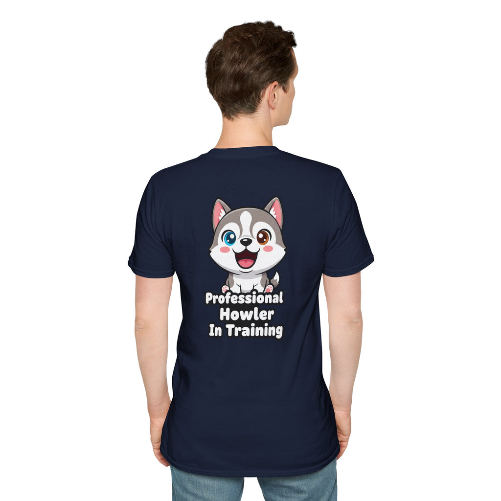 Cute Husky Shirt Professional Howler In Training Funny Dog Lover Unisex Softstyle Tee Gift