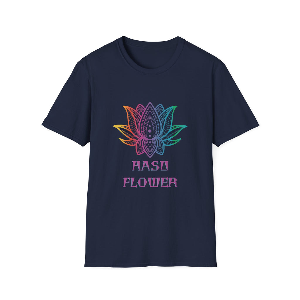 Hasu Japanese Art Shirt Unisex Softstyle Lotus Flower T-shirt Japan Flower Gift