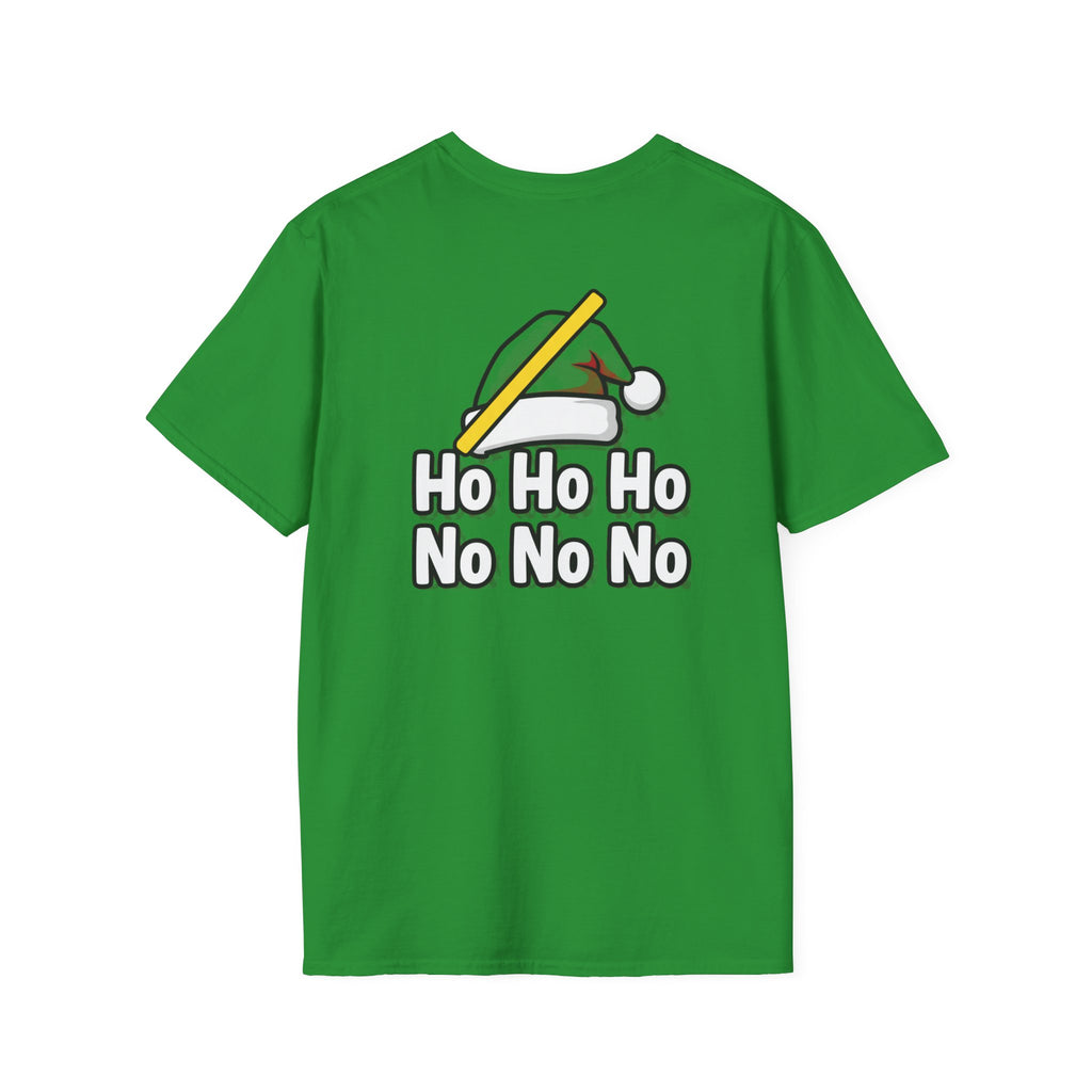 Dark Humor Christmas Shirt Ho Ho Ho No No No Funny Sarcastic Unisex Softstyle Tee Adult Christmas Gift