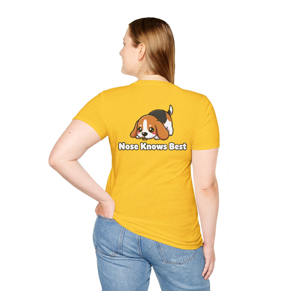 Cute Beagle Shirt Nose Knows Best Funny Dog Lover Unisex Softstyle Tee Gift