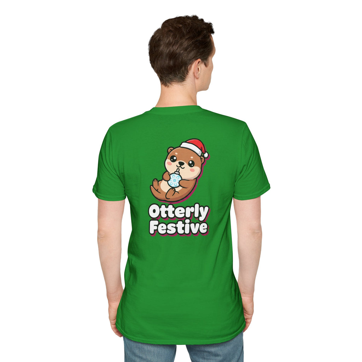Cute Christmas Shirt Otterly Festive Funny Animal Unisex Softstyle Tee Christmas Gift