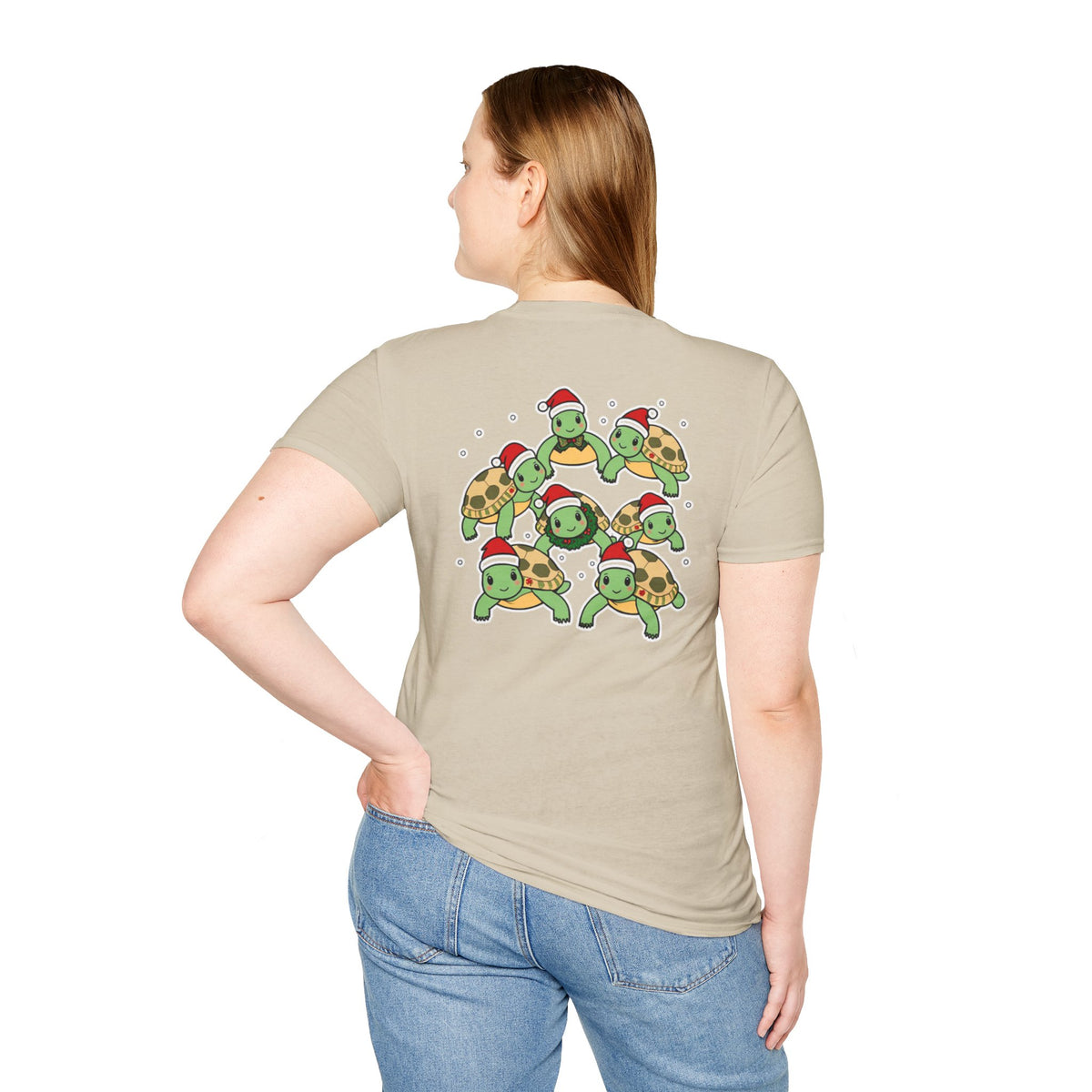 Christmas Turtles Family T-Shirt | Cute Cartoon Unique Holiday Design Gift Shirt