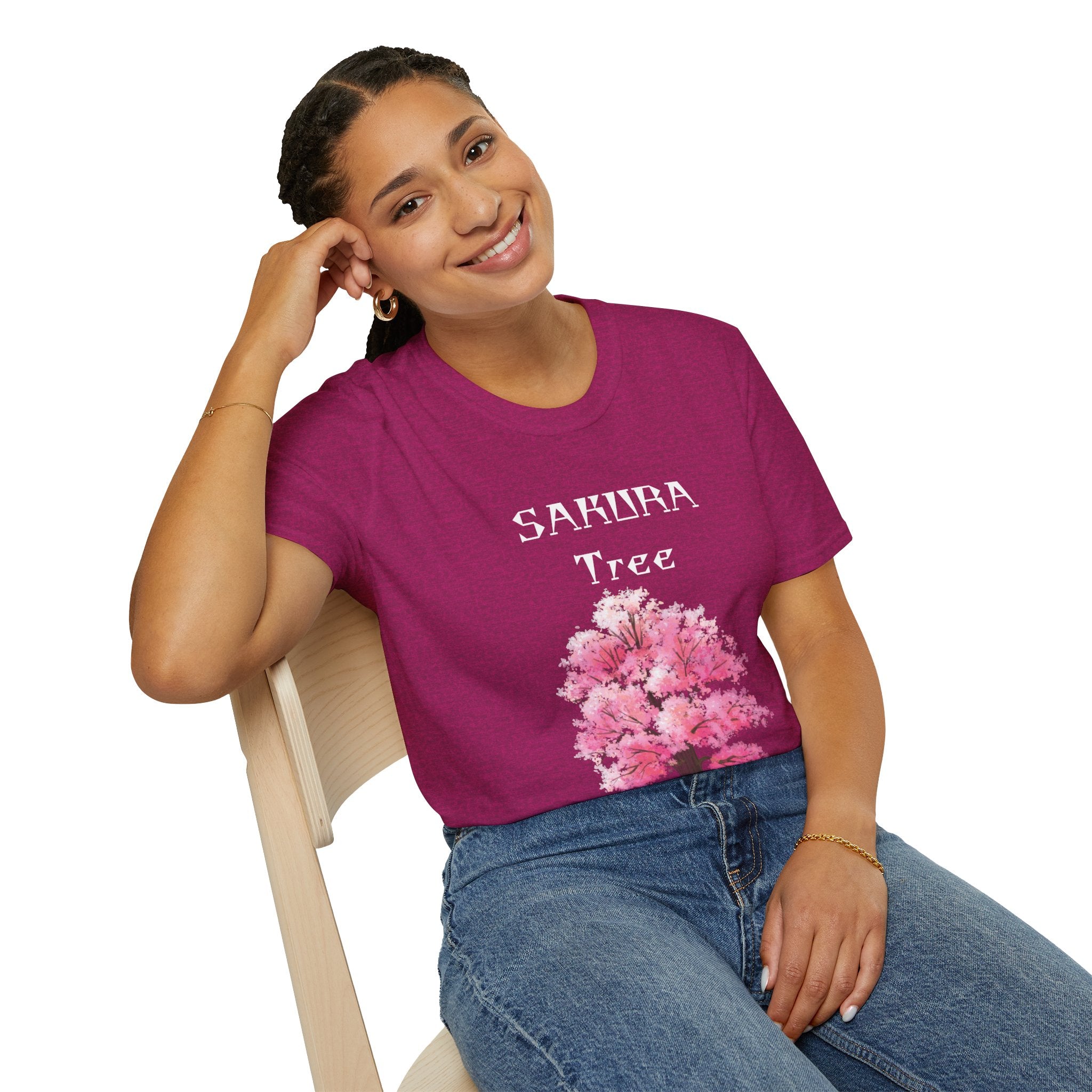 Sakura T-Shirt Japanese Art Shirt Unisex Softstyle Cherry Blossom Flower T-shirt