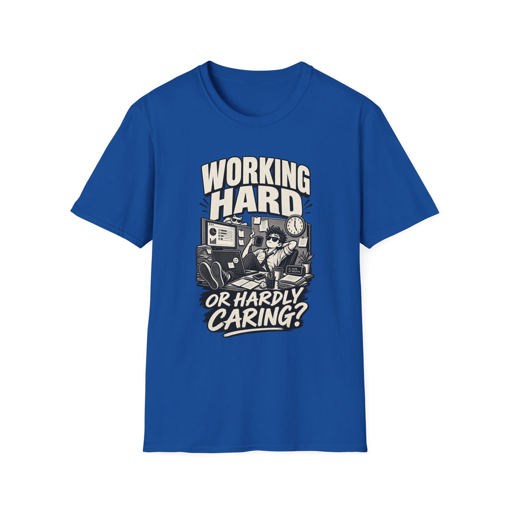 Funny Dark Humor Tshirt — Funny Office Tshirt Dark Humor Graphic Tee Unique Coworker Gift WORKING HARD Shirt