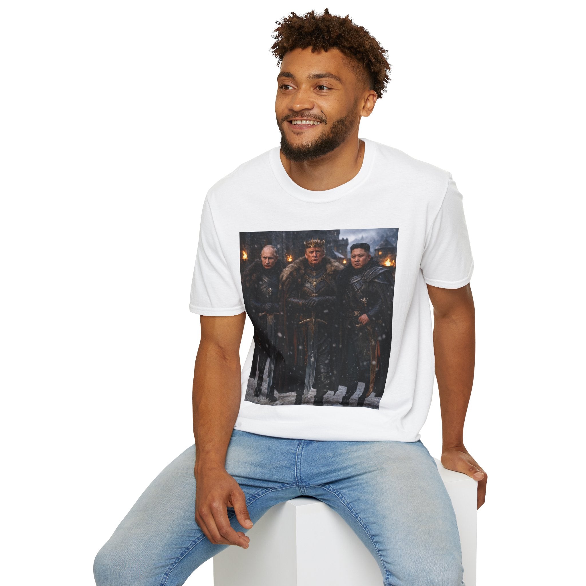 Funny Trump Putin Kim Jong Unique T-Shirt Artwork Throne Unisex Softstyle Tshirt