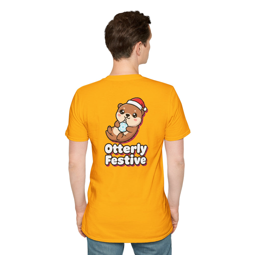 Cute Christmas Shirt Otterly Festive Funny Animal Unisex Softstyle Tee Christmas Gift