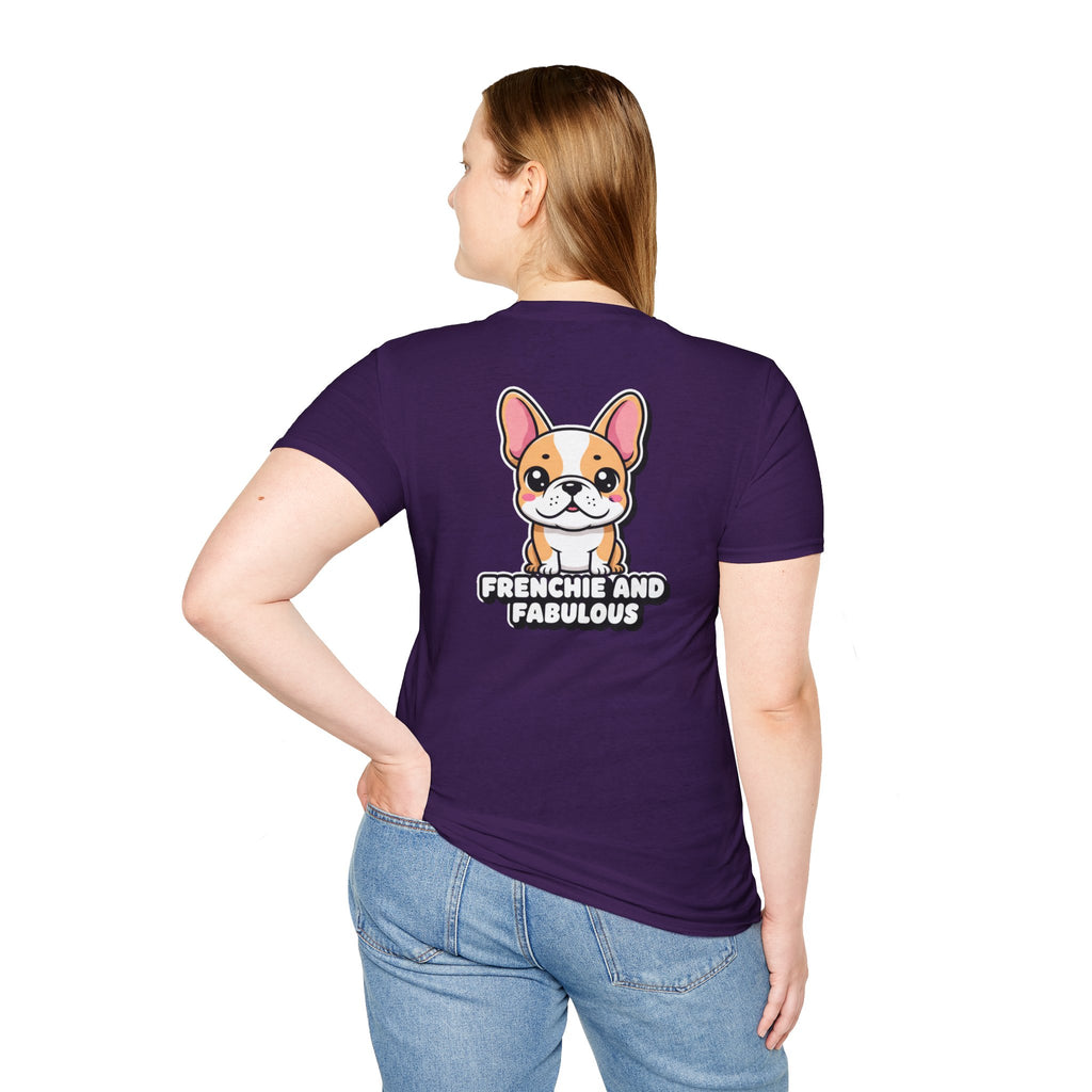 Cute French Bulldog Shirt Frenchie And Fabulous Funny Dog Lover Unisex Softstyle Tee Gift