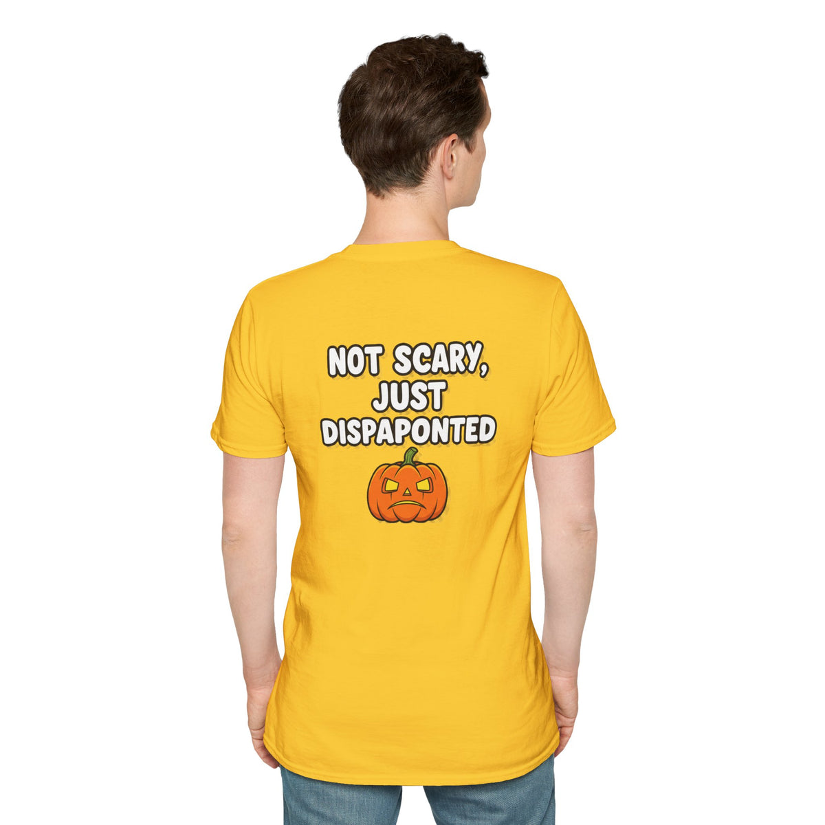 Dark Humor Halloween Shirt Not Scary Just Disappointed Funny Pumpkin Sarcastic Unisex Softstyle Tee Adult Halloween Gift