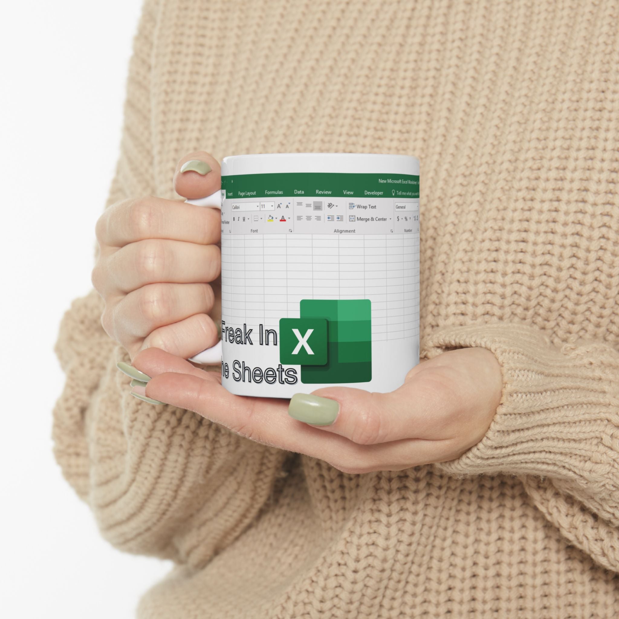 Freak In The Sheets Excel Coffee Mug 11oz Capacity Ceramic Mug Tea Cup Cute Gift 11oz