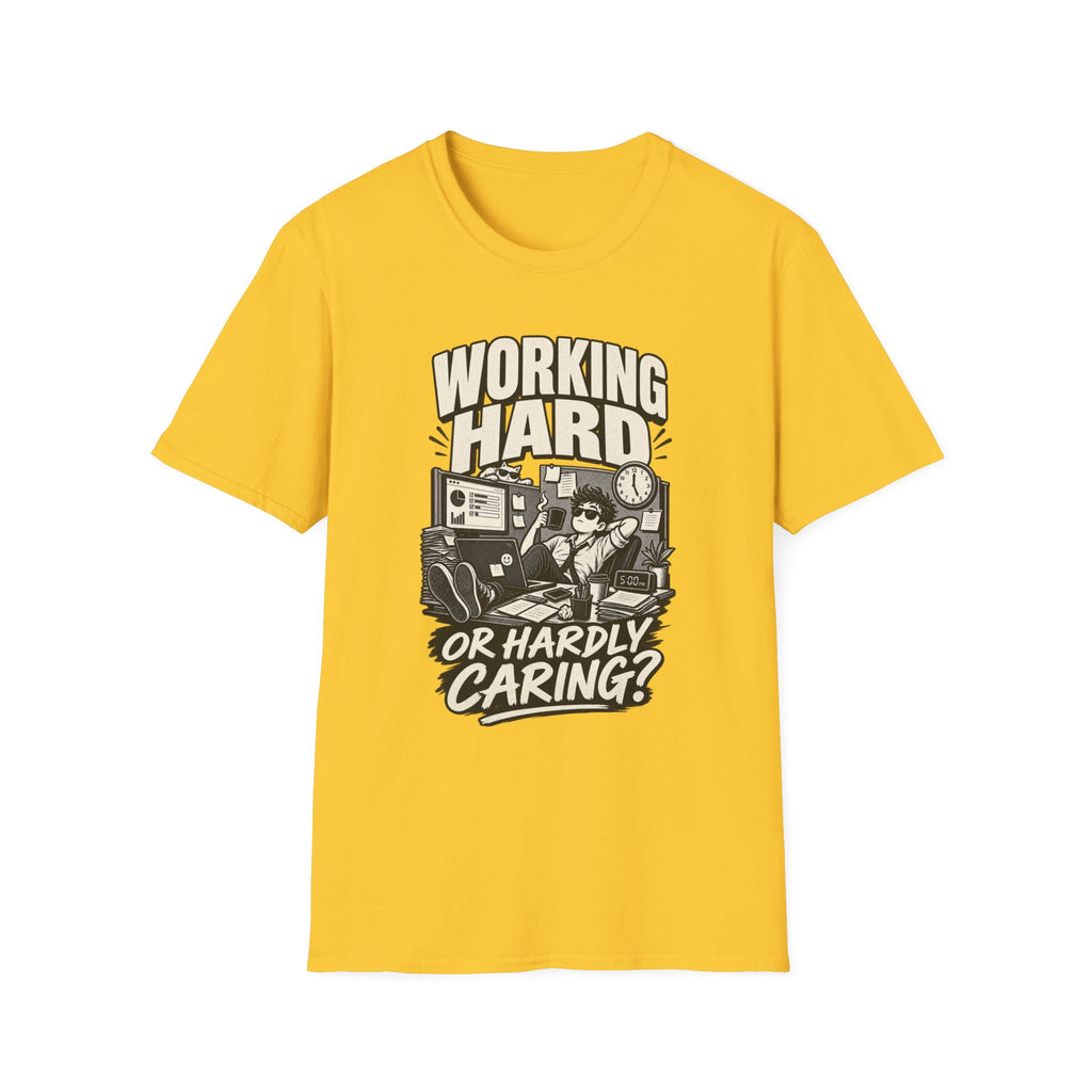 Funny Dark Humor Tshirt — Funny Office Tshirt Dark Humor Graphic Tee Unique Coworker Gift WORKING HARD Shirt