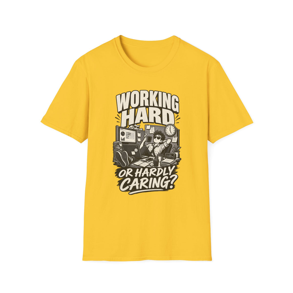Funny Dark Humor Tshirt — Funny Office Tshirt Dark Humor Graphic Tee Unique Coworker Gift WORKING HARD Shirt