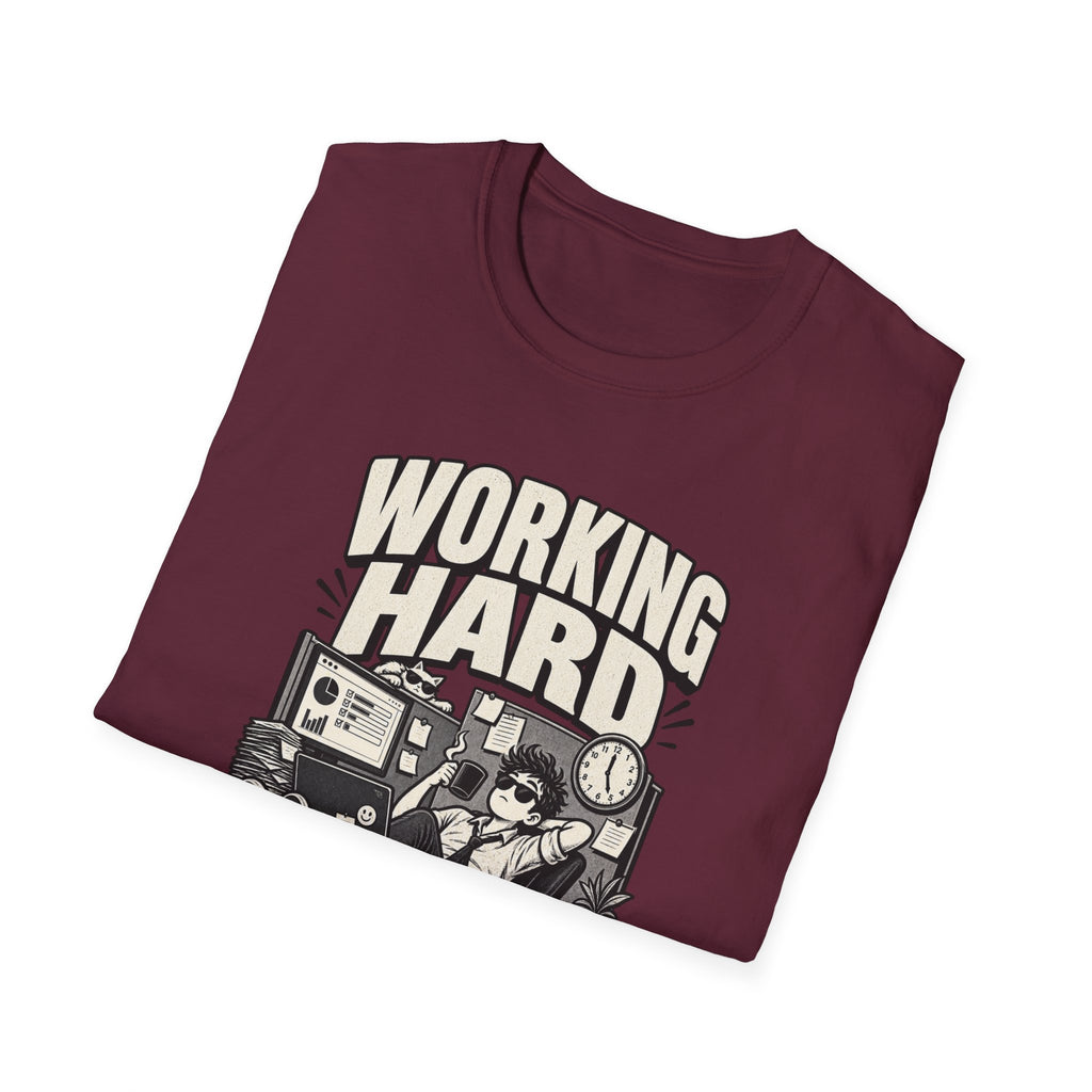 Funny Dark Humor Tshirt — Funny Office Tshirt Dark Humor Graphic Tee Unique Coworker Gift WORKING HARD Shirt