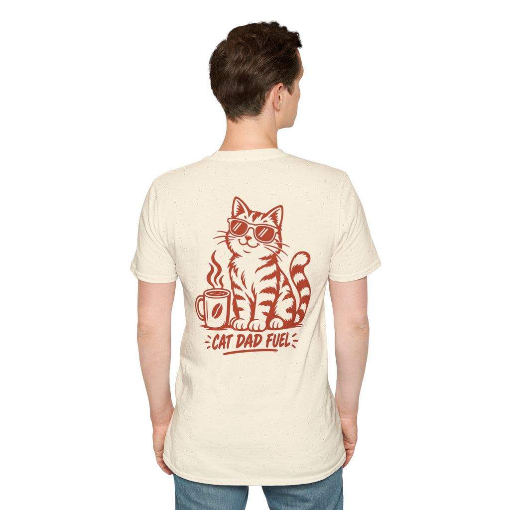 Cat Dad Shirt Cat Dad Fuel Funny Coffee Cat Lover Graphic Tee Unique Gift Funny Tshirt