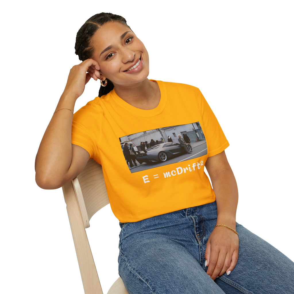 Funny Einstein Drift T-Shirt Speed Racing Car Unisex Softstyle TShirt Gift Men