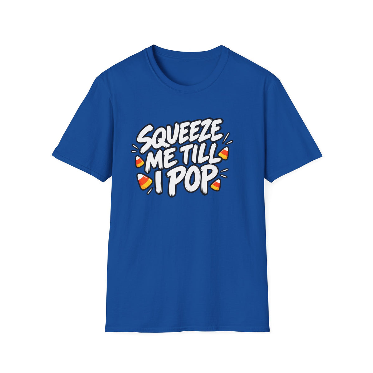 Funny Halloween Shirt Squeeze Me Till I Pop Candy Corn Novelty Tee Graphic T-Shirt
