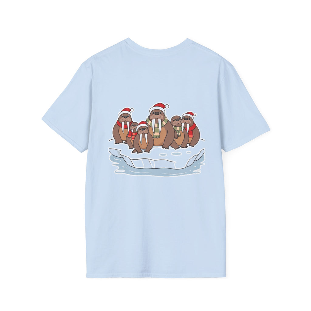 Christmas Walruses Family T-Shirt | Cute Cartoon Holiday Design