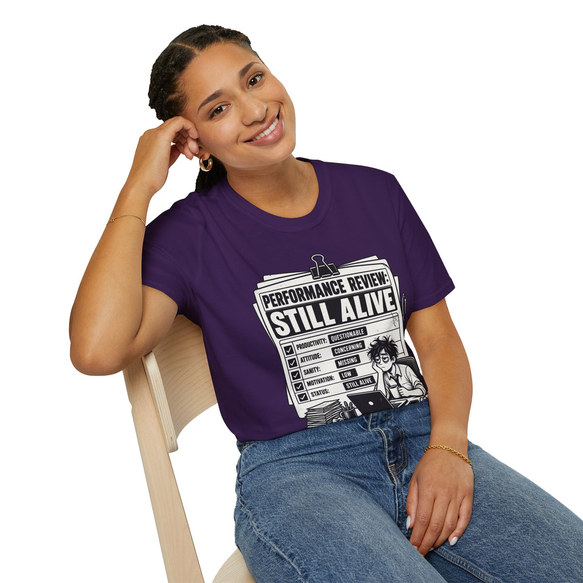 Funny Dark Humor Tshirt — Funny Office Tshirt Dark Humor Graphic Tee Unique Coworker Gift STILL ALIVE Shirt