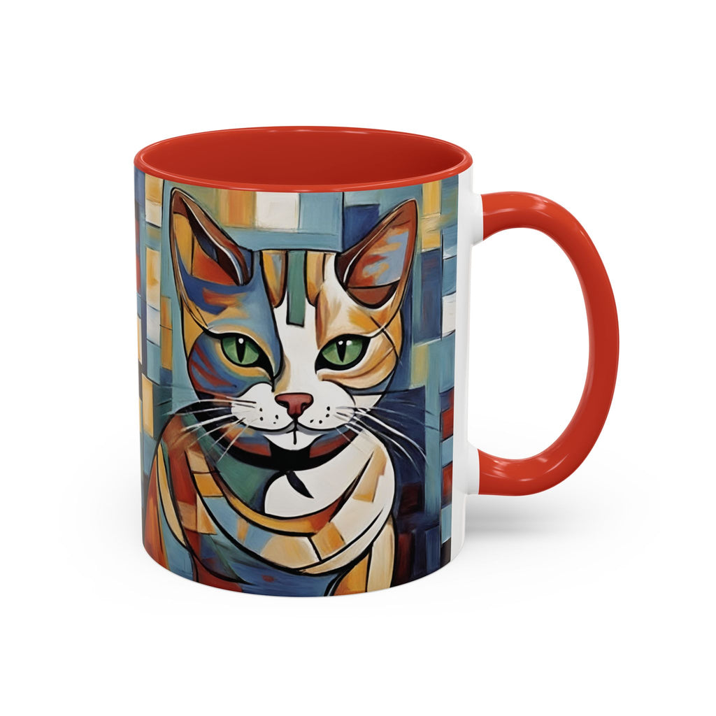 Cat For Mom Lover Picasso Art Funny Coffee Tea Ceramic Mug Office Work Cup Gift