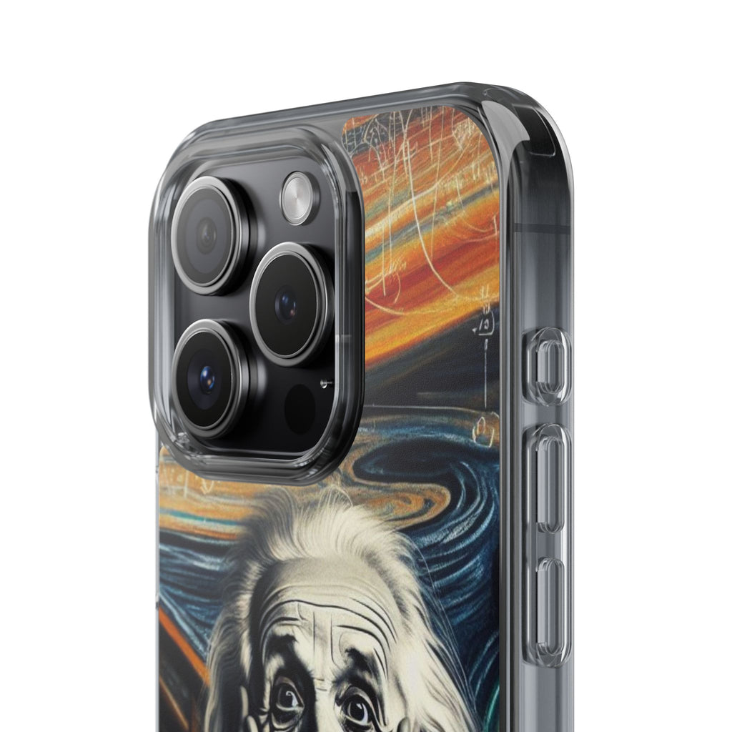 Funny Einstein Clear Phone Cases Edvard Munch Scream Unique iPhone Samsung Cases