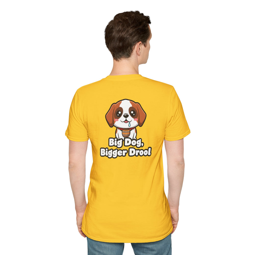 Cute Saint Bernard Shirt Big Dog, Bigger Drool Funny Dog Lover Unisex Softstyle Tee Gift
