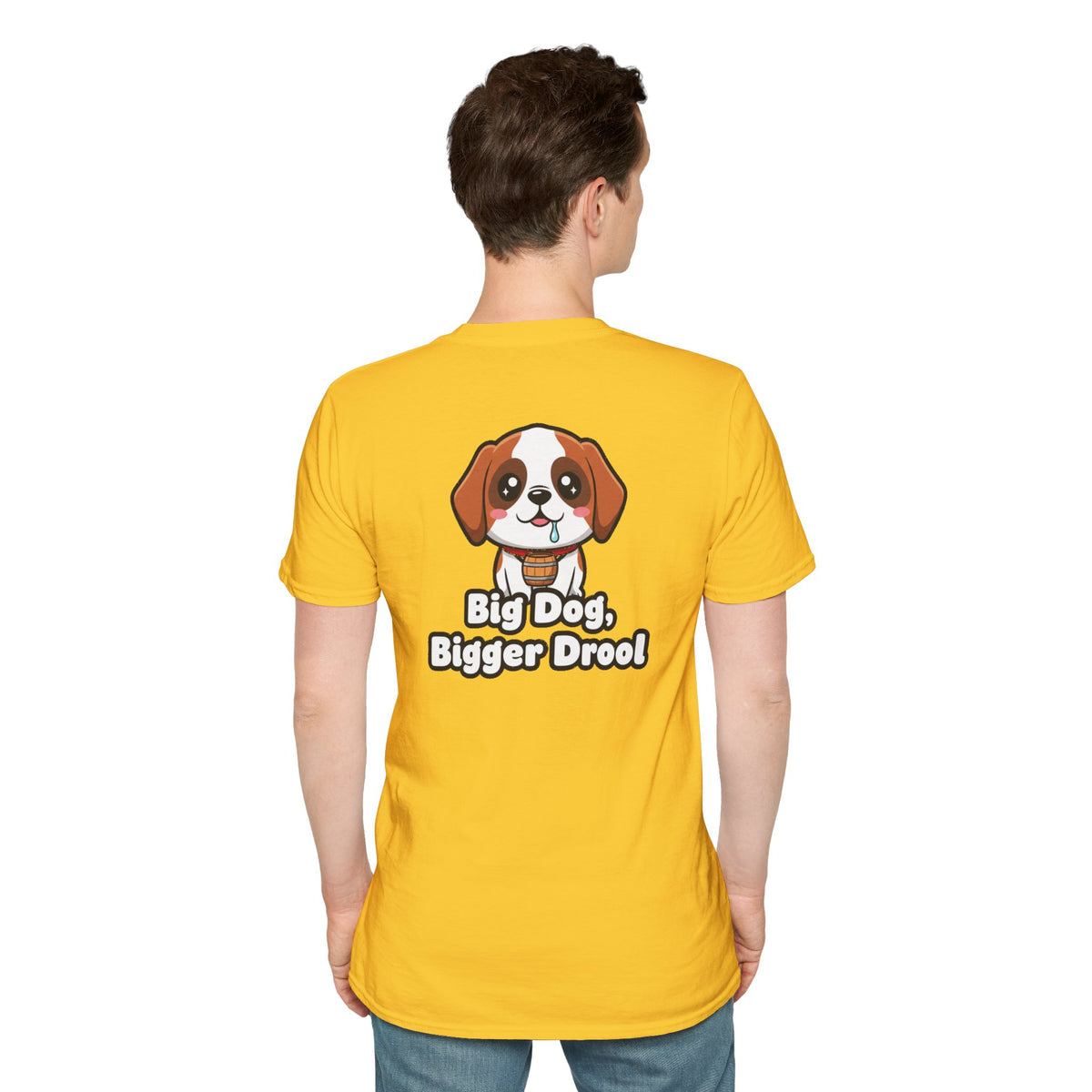 Cute Saint Bernard Shirt Big Dog, Bigger Drool Funny Dog Lover Unisex Softstyle Tee Gift