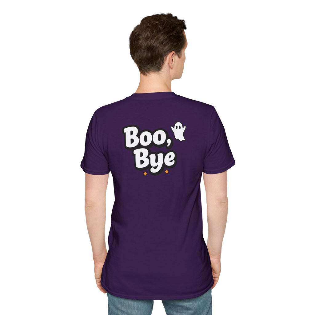 Dark Humor Halloween Shirt Boo Bye Funny Minimalist Ghost Sarcastic Unisex Softstyle Tee Adult Halloween Gift