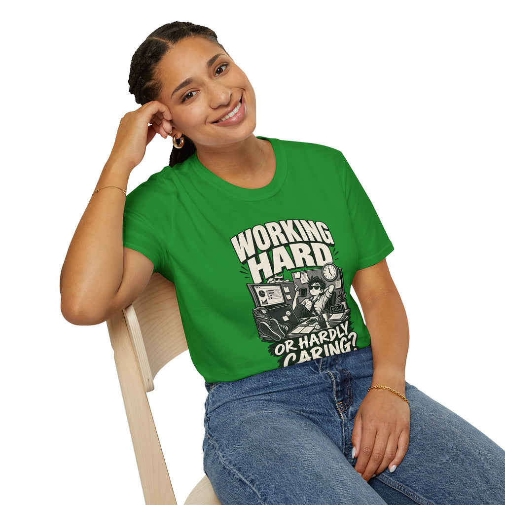 Funny Dark Humor Tshirt — Funny Office Tshirt Dark Humor Graphic Tee Unique Coworker Gift WORKING HARD Shirt