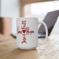 Red Cross Christianity Coffee Tea Mug Gift Home Anniversary Wedding Love 15oz