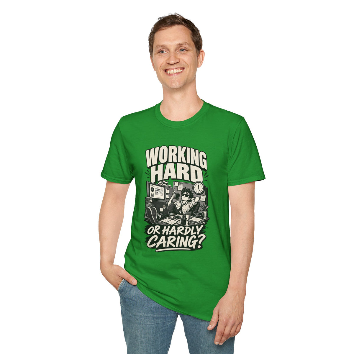 Funny Dark Humor Tshirt — Funny Office Tshirt Dark Humor Graphic Tee Unique Coworker Gift WORKING HARD Shirt