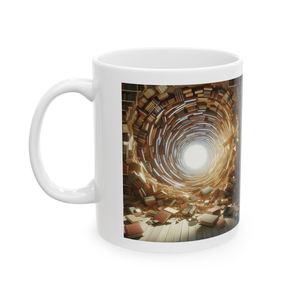 3D Ancient Library Bookshelf Mug Unique Ceramic Mug Coffee Cup Funny Gift Love 11oz