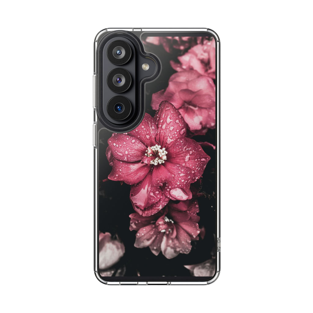 Pink Flowers Clear Cases iPhone Case Samsung Phone Case Unique Gift Cute Phone Cover Unique iPhone 17 Pro Max Phone Case