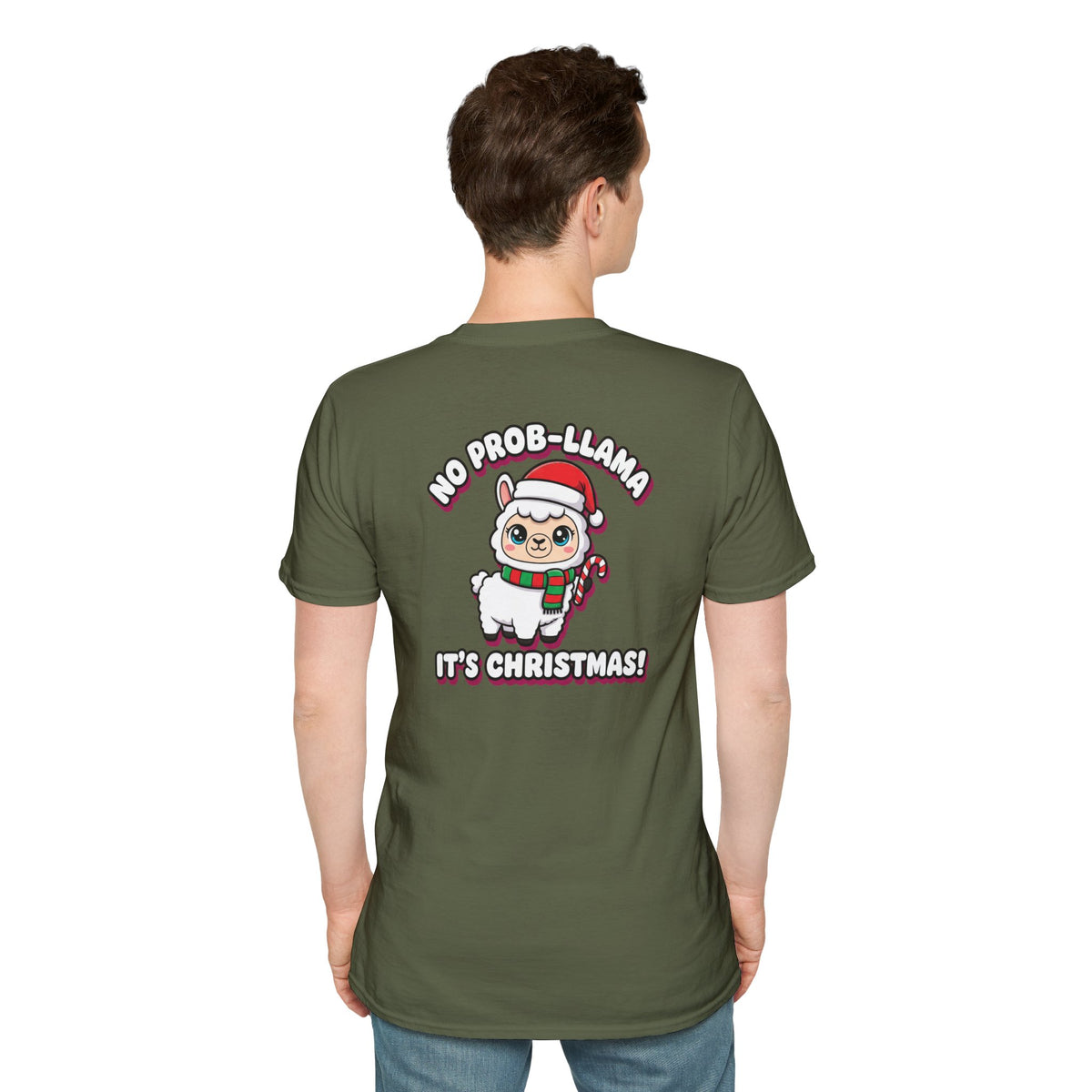 Cute Christmas Shirt No Prob Llama Its Christmas Funny Animal Unisex Softstyle Tee Christmas Gift