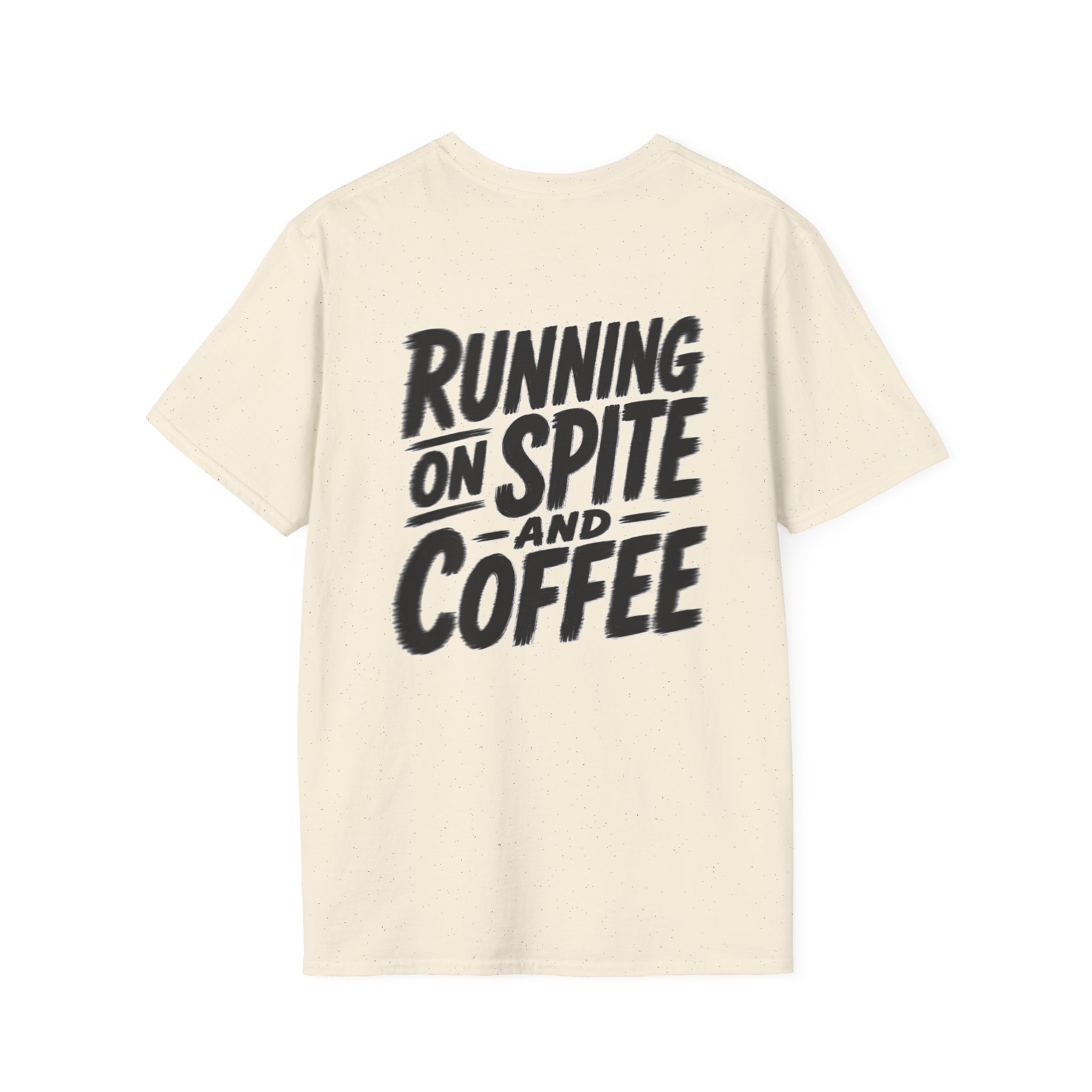 Funny Dark Humor Tshirt Running on Spite and Coffee Shirt — Dark Humor Coffee Lover Graphic Tee
