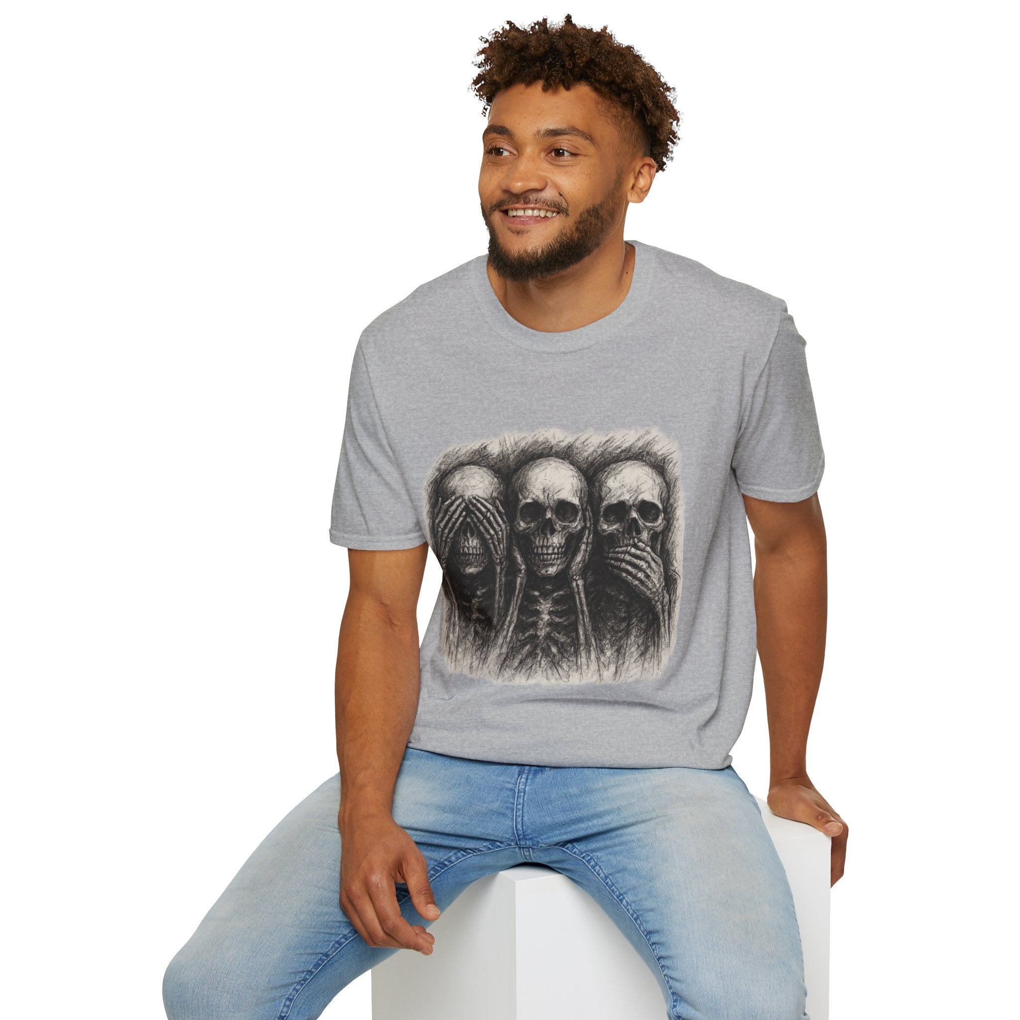 Mens Skull T-shirt Graphic Tees Skeleton Apparel Clothing Skulls Accessories Best Gift