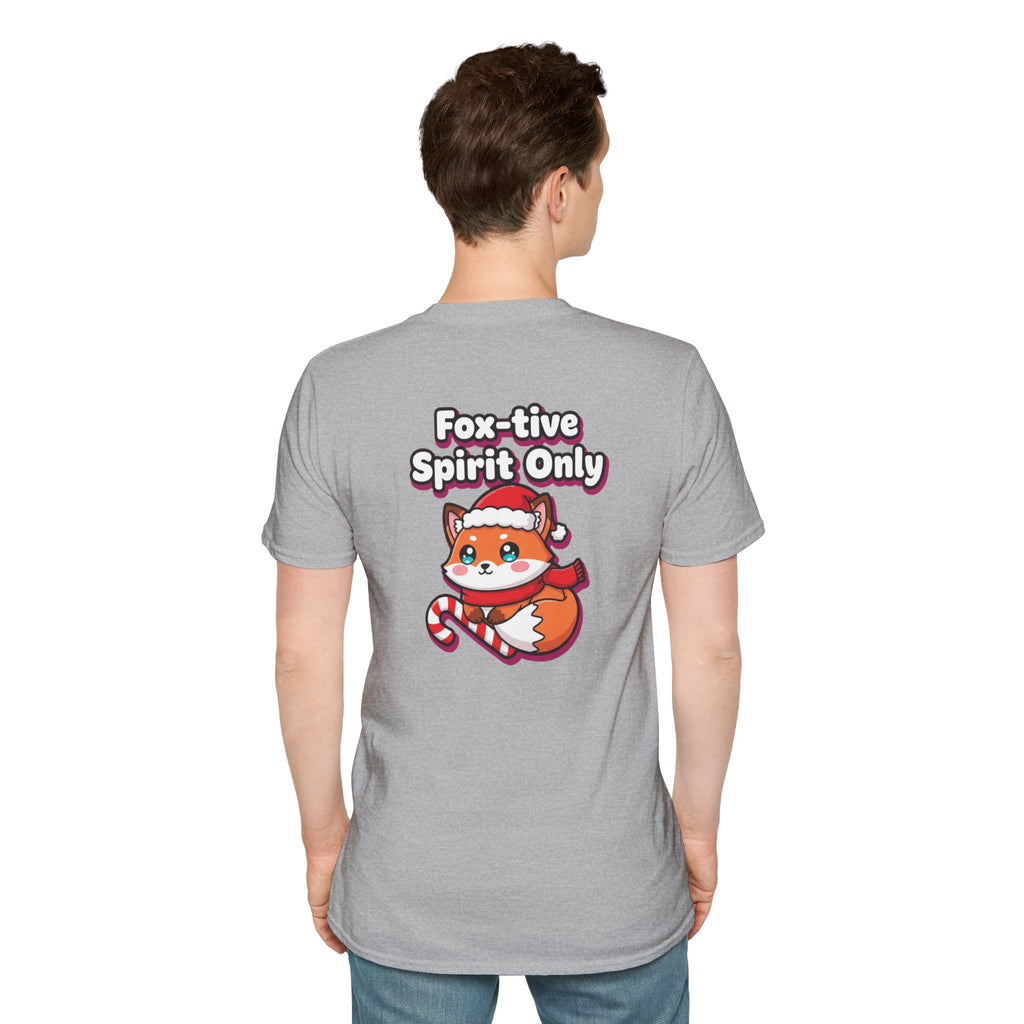 Cute Christmas Shirt Foxtive Spirit Only Funny Animal Unisex Softstyle Tee Christmas Gift